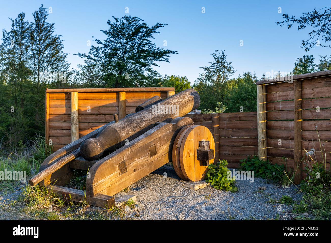 Kanonenplatz mit Treppe im Harz Stockfoto