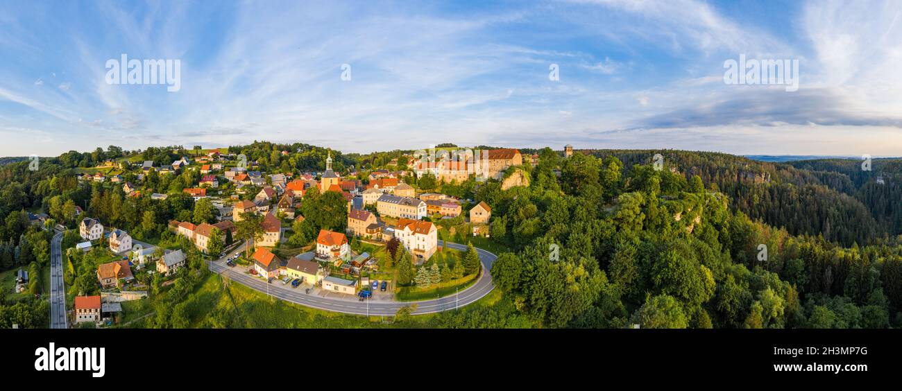 Schloss Hohnstein Sachsen Elbsandsteingebirge Stockfoto