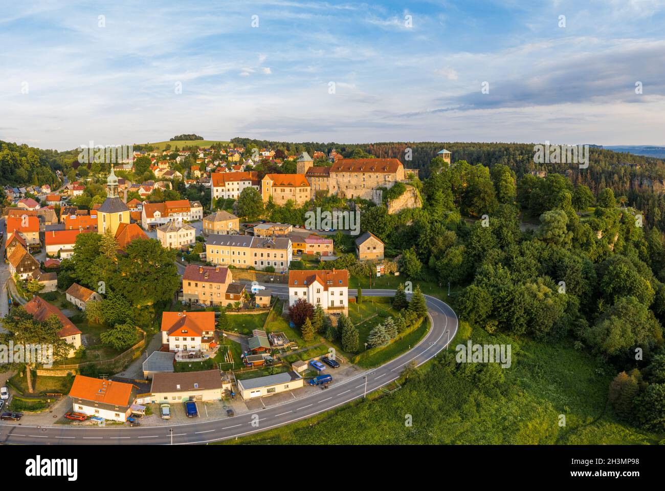 Schloss Hohnstein Sachsen Elbsandsteingebirge Stockfoto