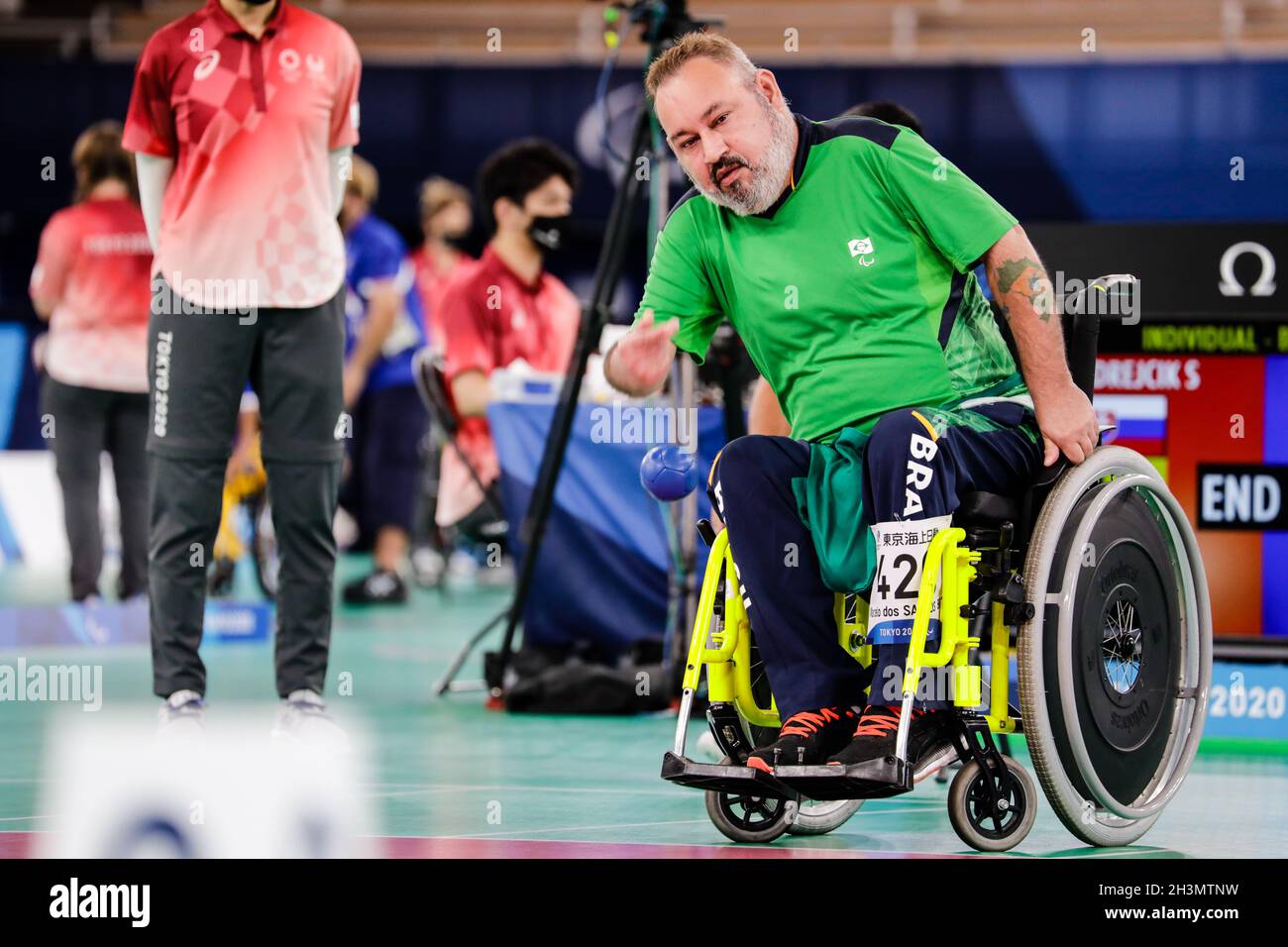 Tokio, Japan, 30. August 2021, Tokio 2020 Paralympische Spiele, Boccia-Turnier. Marcelo dos Santos Stockfoto