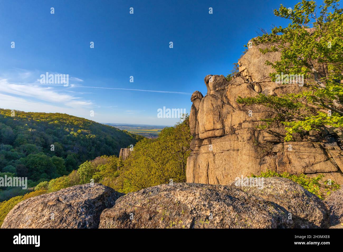 Erleben Sie Naturwanderungen im Harz-Bode-Tal Stockfoto