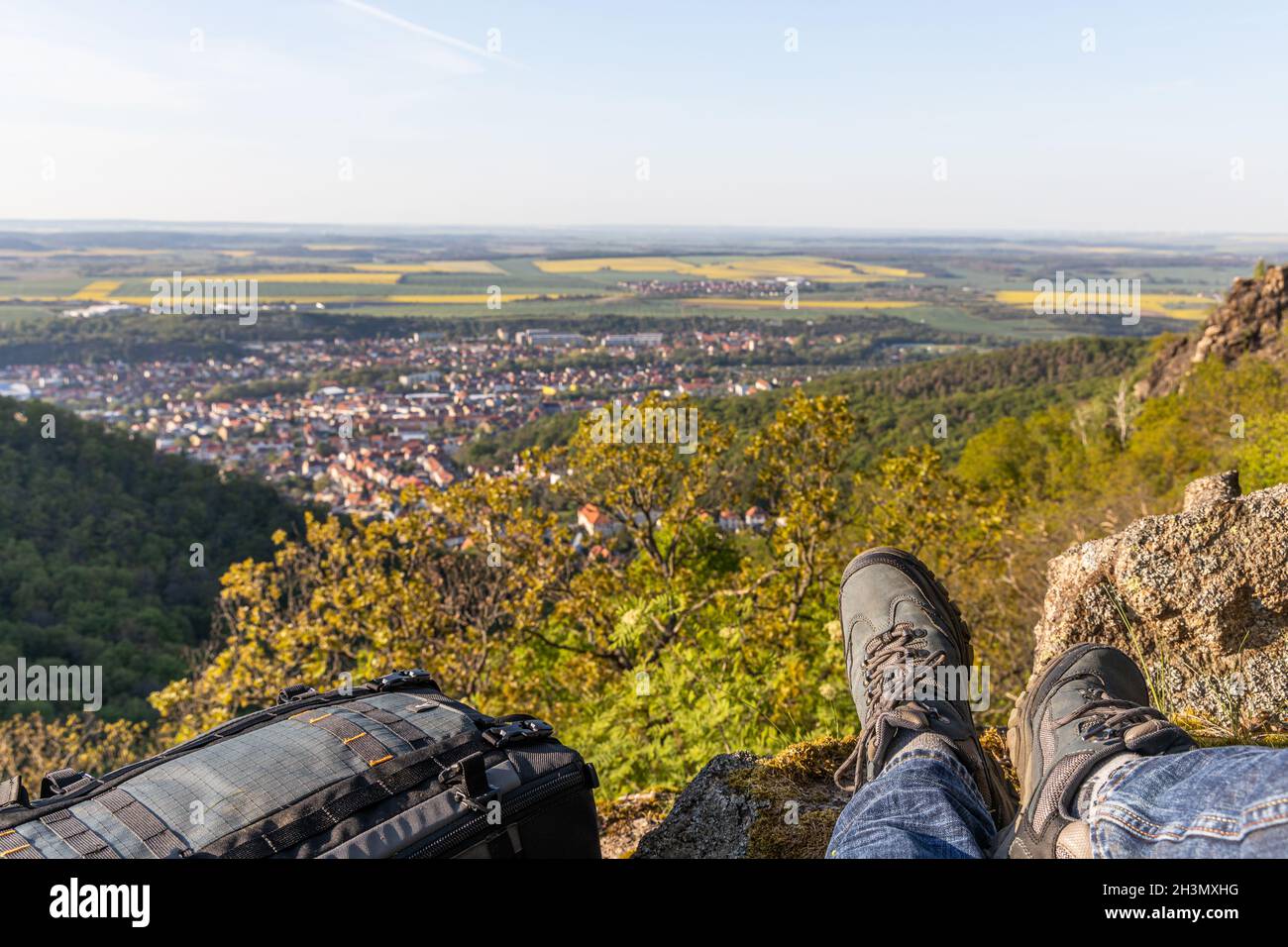 Erleben Sie Naturwanderungen im Harz-Bode-Tal Stockfoto