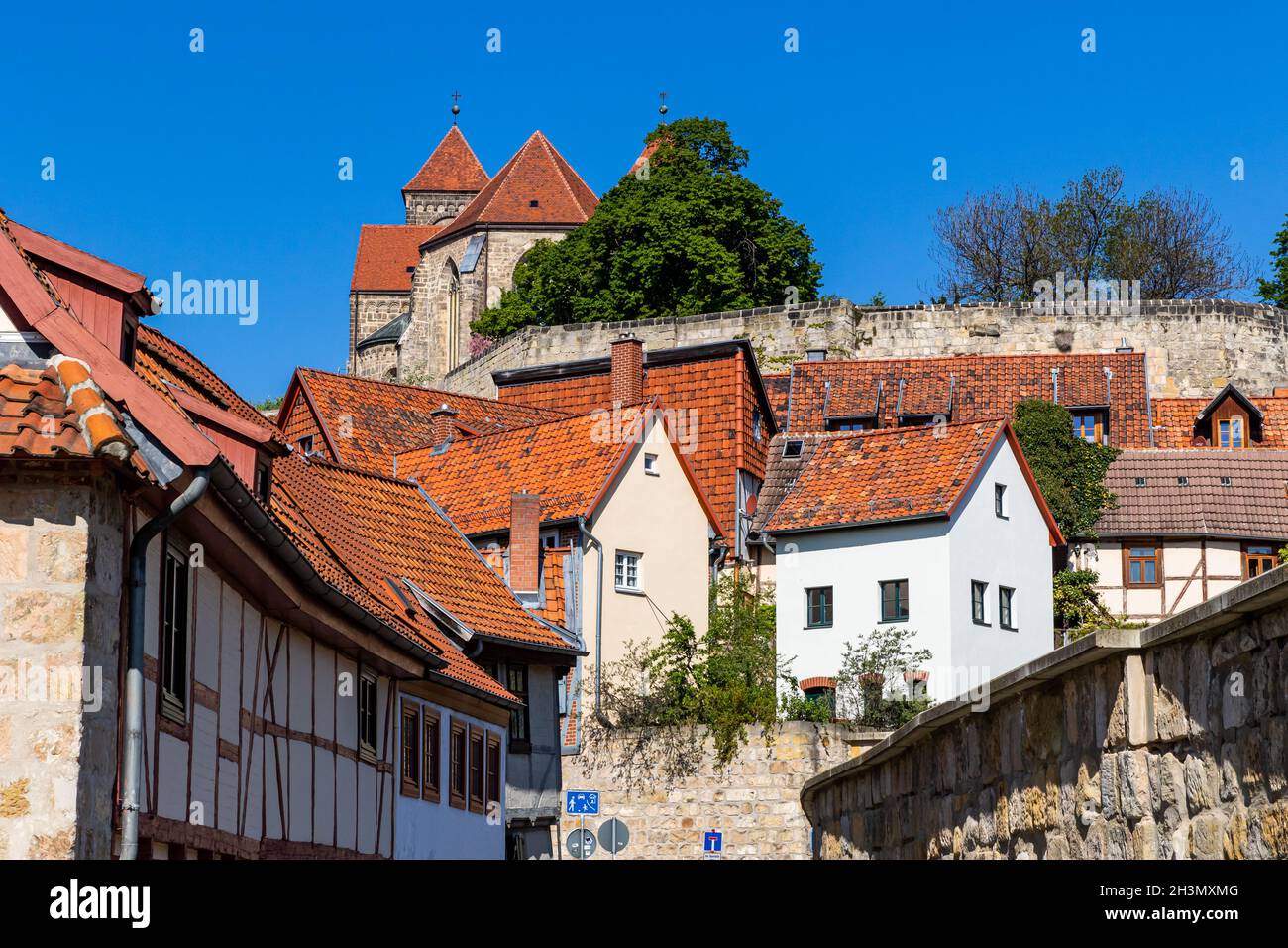 Bilder aus der historischen Quedlinburg Stockfoto