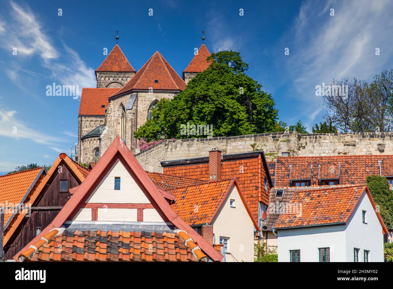 Bilder aus der historischen Quedlinburg Stockfoto