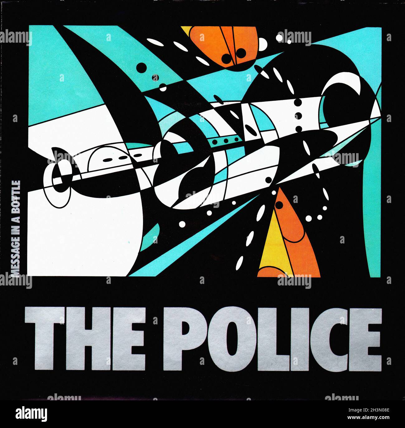 Vintage Vinyl Recording - Polizei - Message in A Bottle - Poster Cover - US - 1979 02 Stockfoto