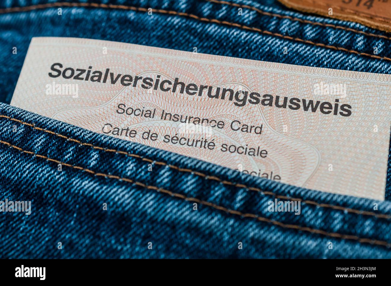 Sozialversicherungsausweis Stockfoto