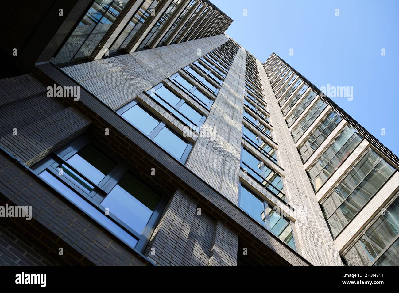 Der Beatrixkwartier in Den Haag. Moderne Büros und Wohnungen. Stockfoto