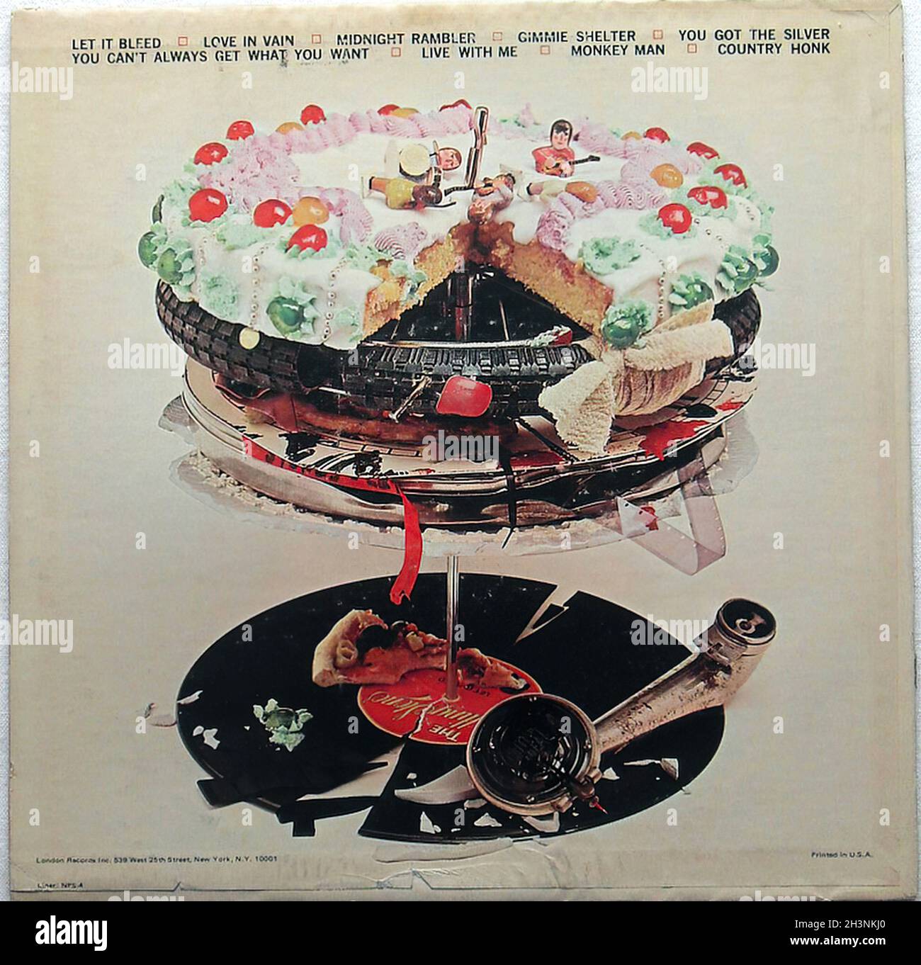 1969 Rolling Stones Let IT Bleed LP Vinyl Original Vintage Record Album Sleeve Cover 60er Jahre Stockfoto