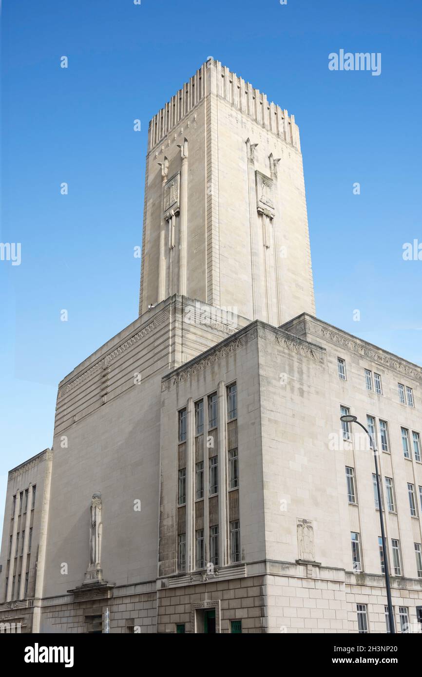 Art Deco George's Dock Building, Mann Island, Liverpool, Merseyside, England, Vereinigtes Königreich Stockfoto