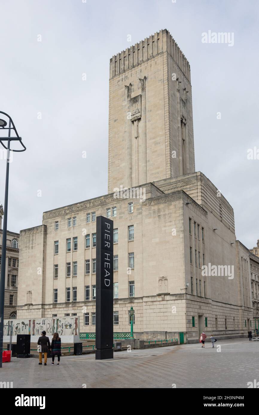 Art Deco George's Dock Building, Mann Island, Liverpool, Merseyside, England, Vereinigtes Königreich Stockfoto