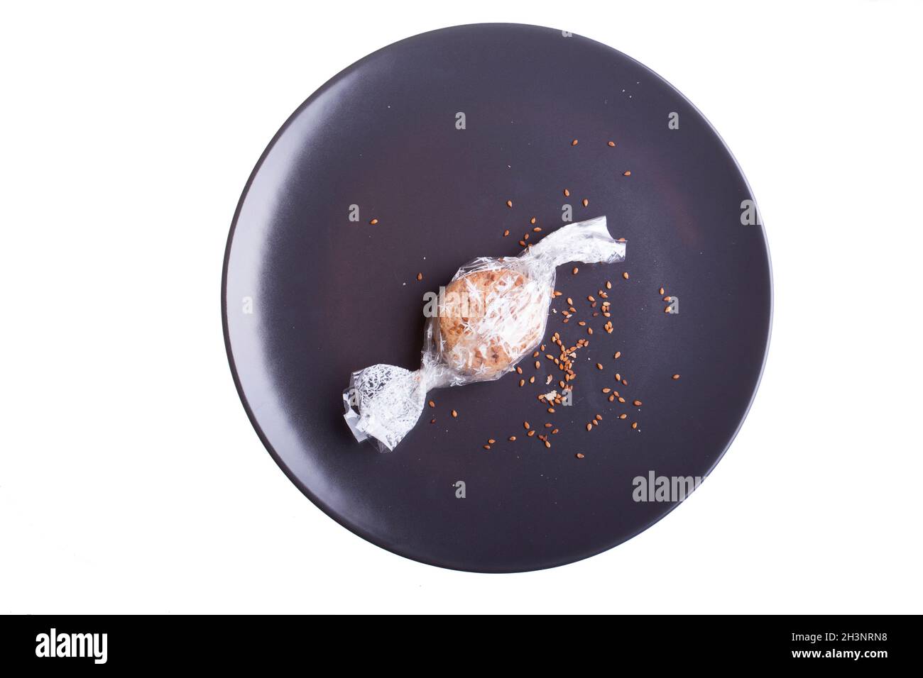 Mantecados, typisch spanische Weihnachts-Süßes, Weihnachtsfeiern. Weißer Hintergrund. Stockfoto