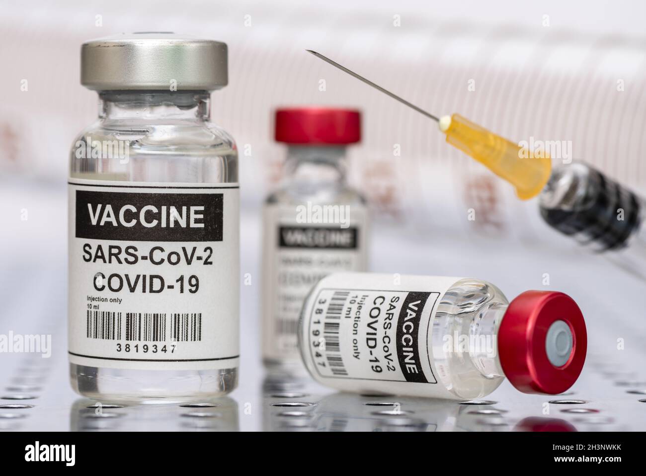 Impfung gegen das COVID-19-Virus Stockfoto