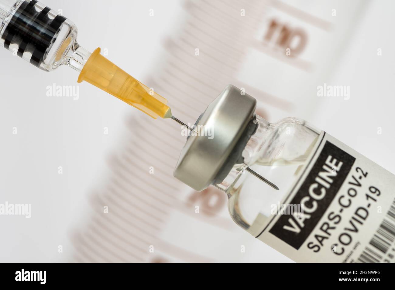 Impfung gegen das COVID-19-Virus Stockfoto