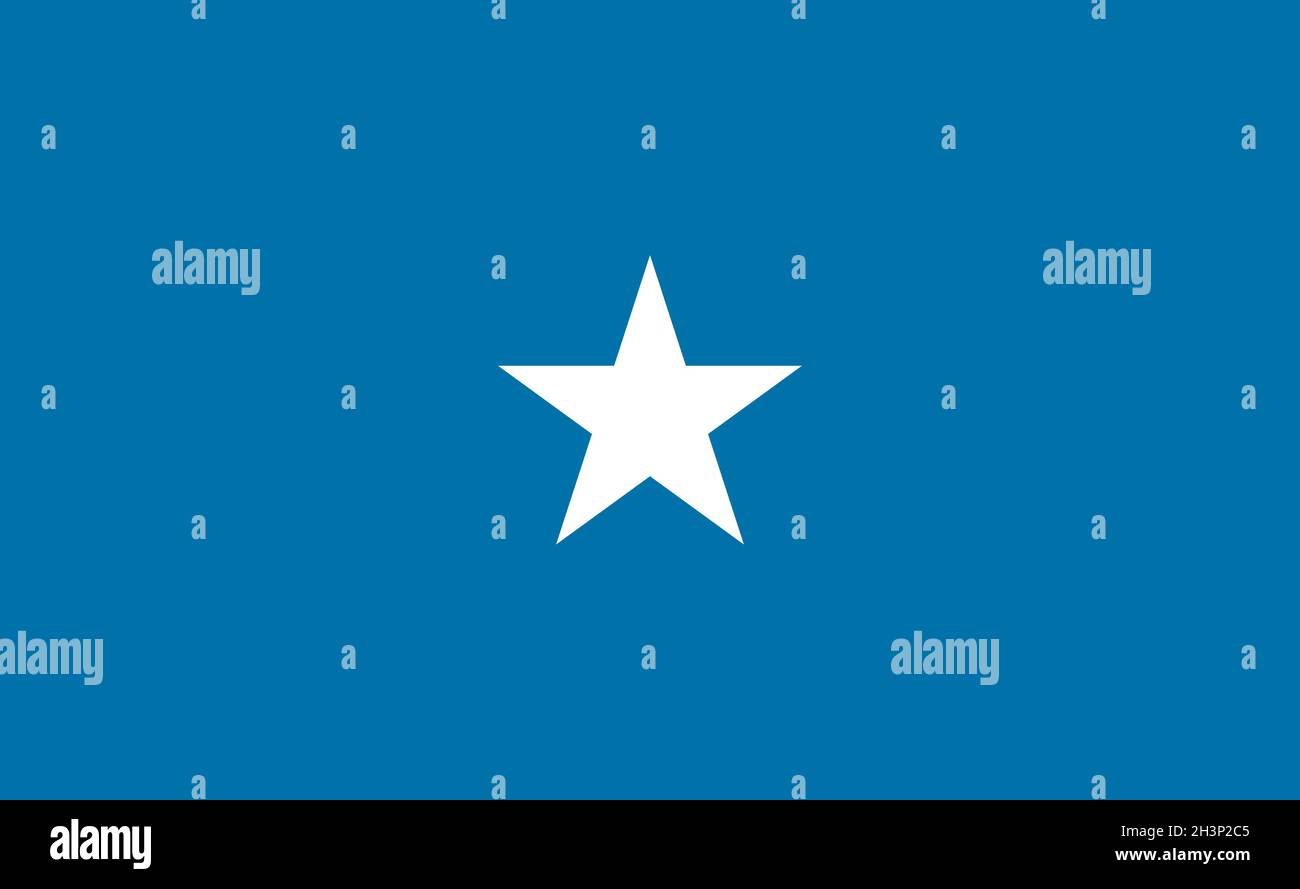 Somalia Nationalflagge in exakten Proportionen - Vektor Stockfoto