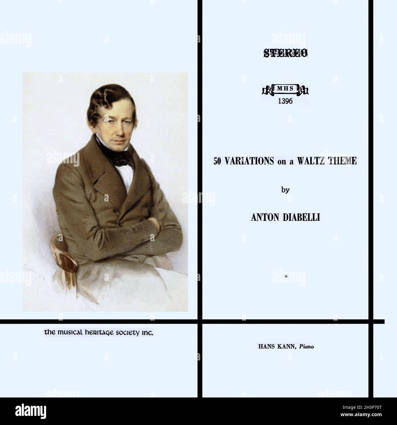 Diabelli 50 Variationen über ein Walzerthema - kann Musical Heritage Society - Classical Music Vintage Vinyl Record Stockfoto