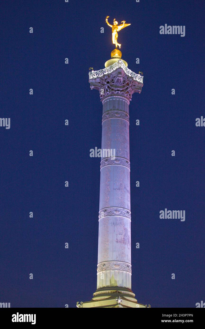 Frankreich, Paris, Place De La Bastille, Colonne de Juillet, Stockfoto