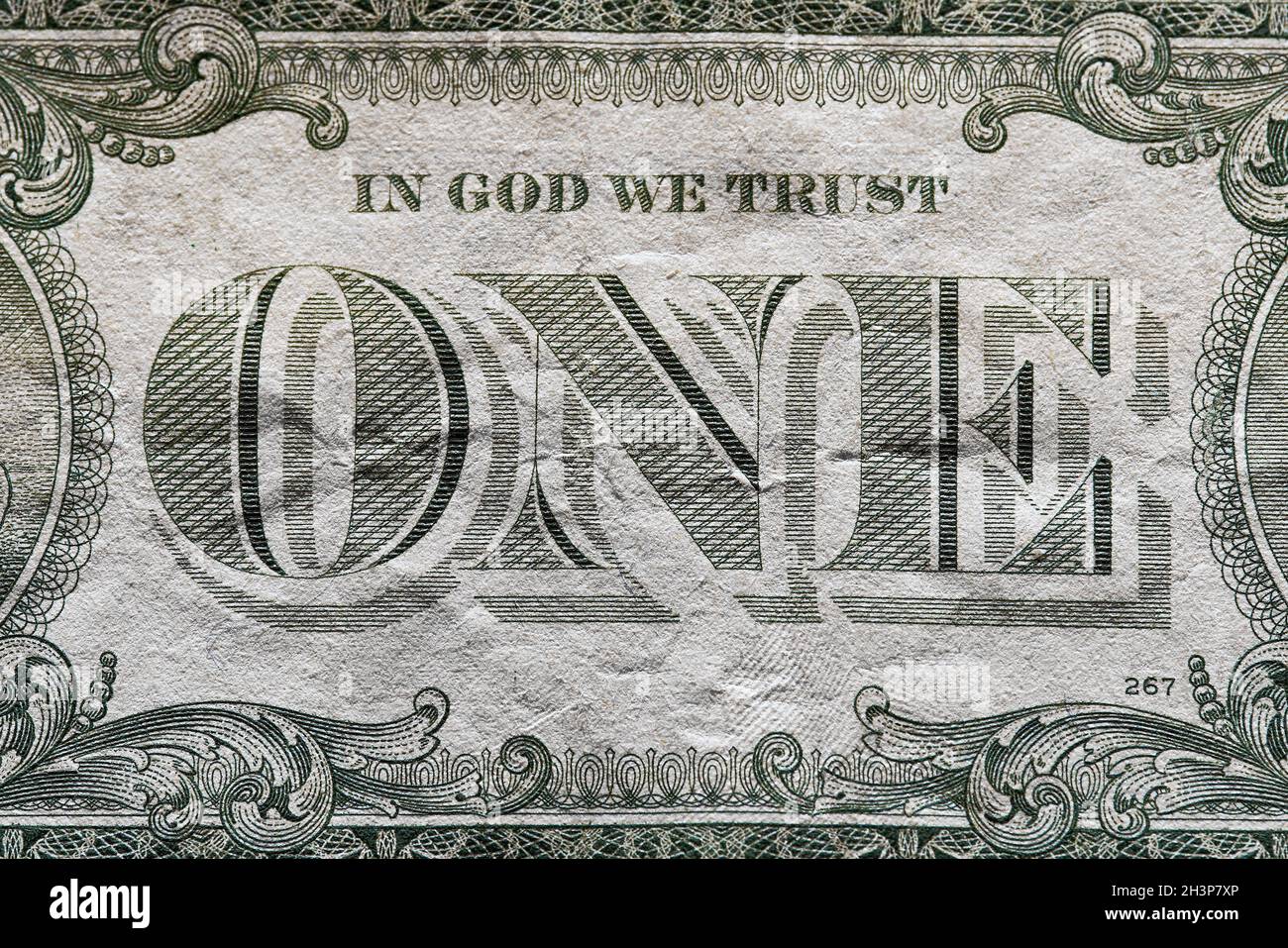Detail einer 1-Dollar-Banknote Stockfoto