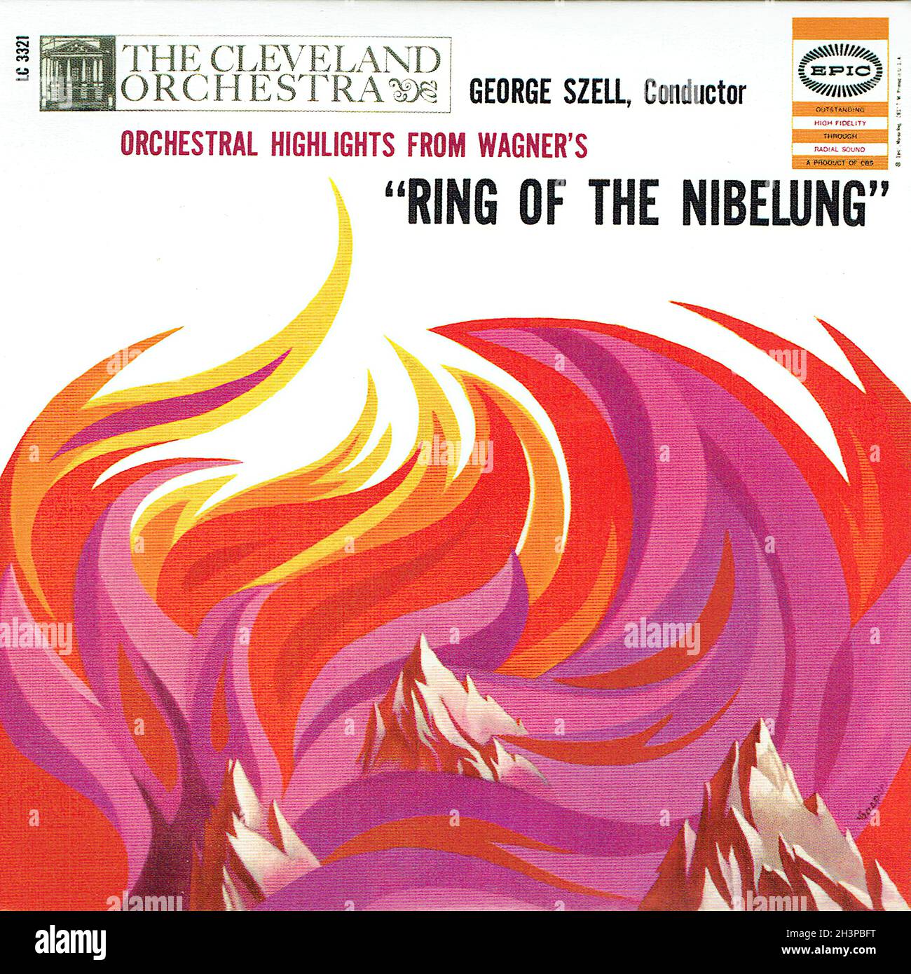 17 Wagner Orchestral Highlights from Ring of the Nibelung - Szell Sony Complete Columbia Collection - Classical Music Vintage Vinyl Record Stockfoto