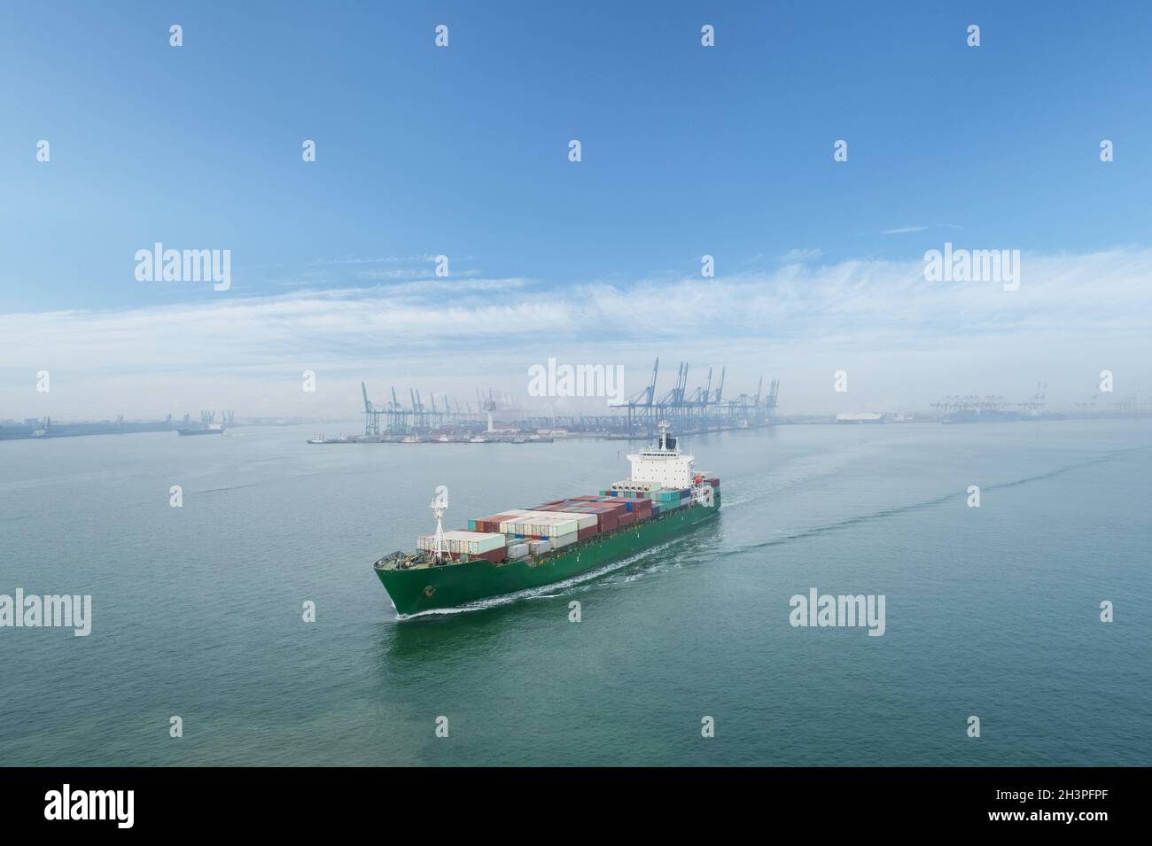 Die Hafenlandschaft von Tianjin Stockfoto