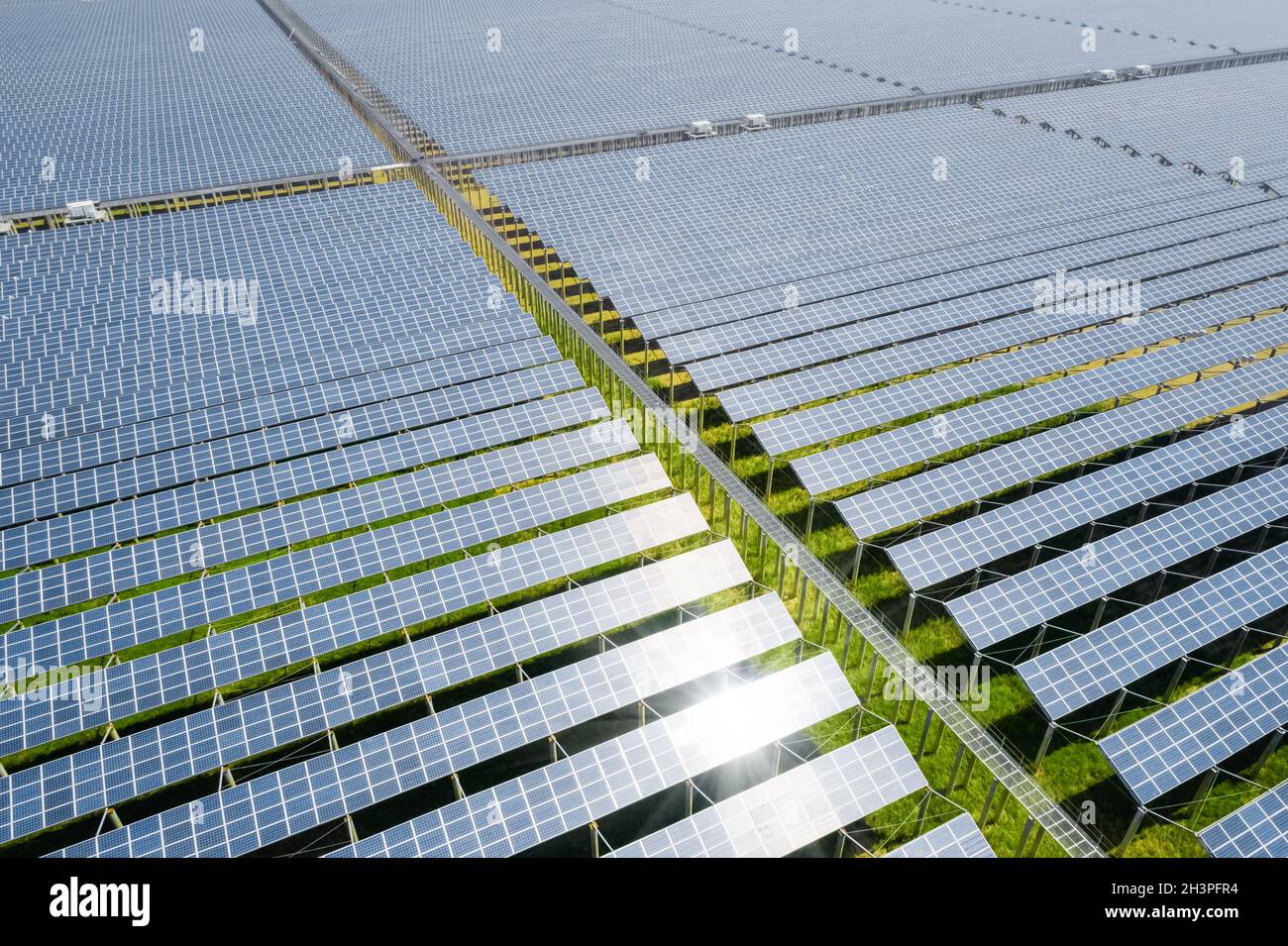Solarkraftwerk Stockfoto