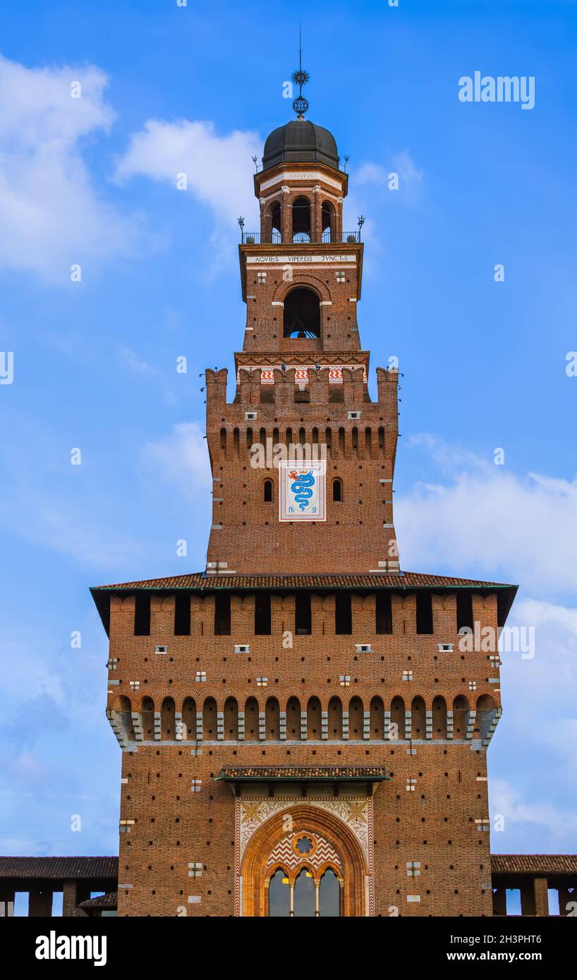 Schloss Sforza in Mailand Italien Stockfoto