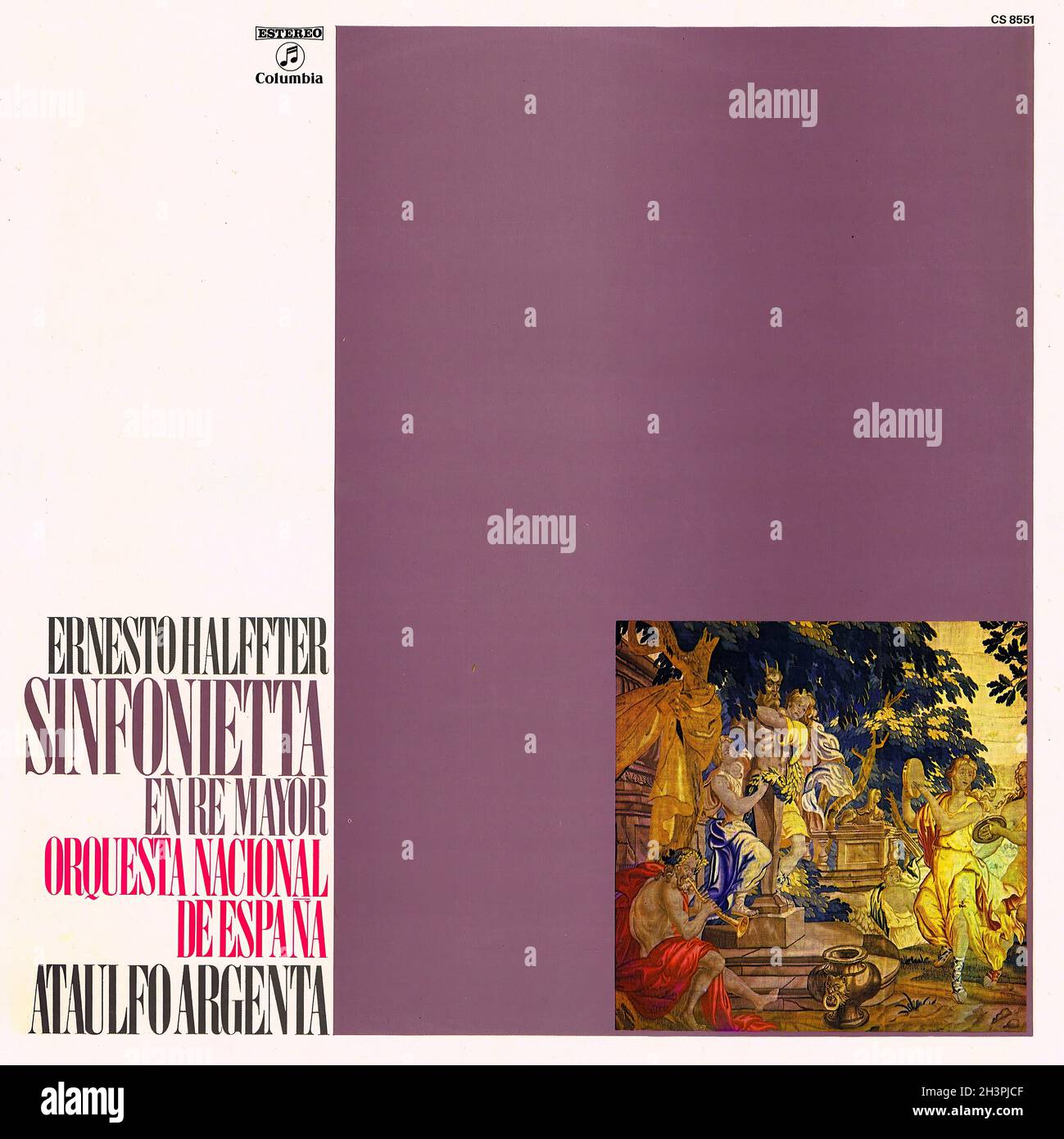 Halffter Sinfonietta - Argenta Spanish Columbia 1 - Klassische Musik Vintage Vinyl Schallplatte Stockfoto