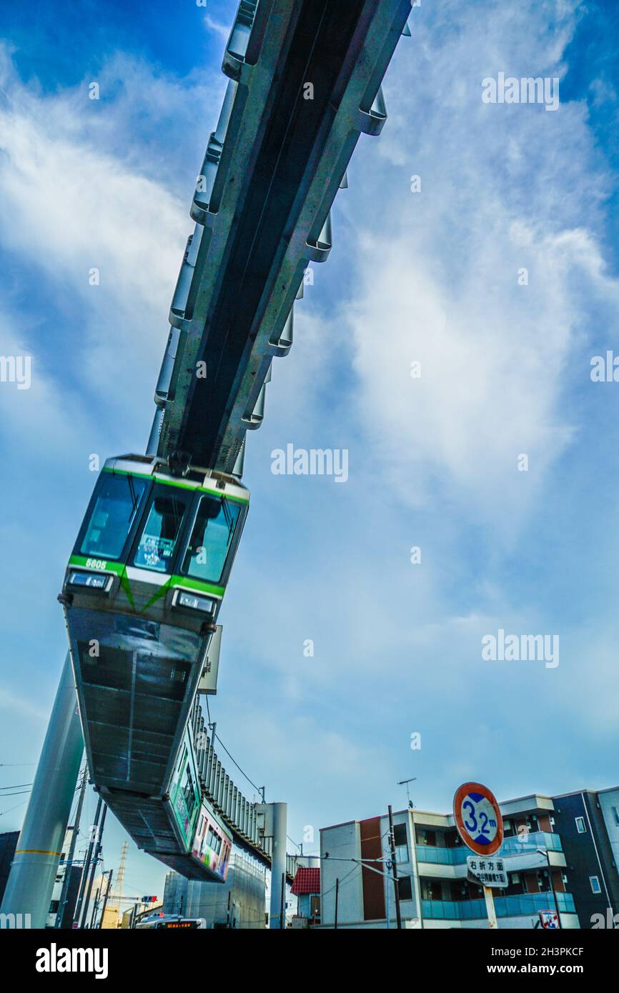 Shonan Monorail (Kamakura, Präfektur Kanagawa) Stockfoto