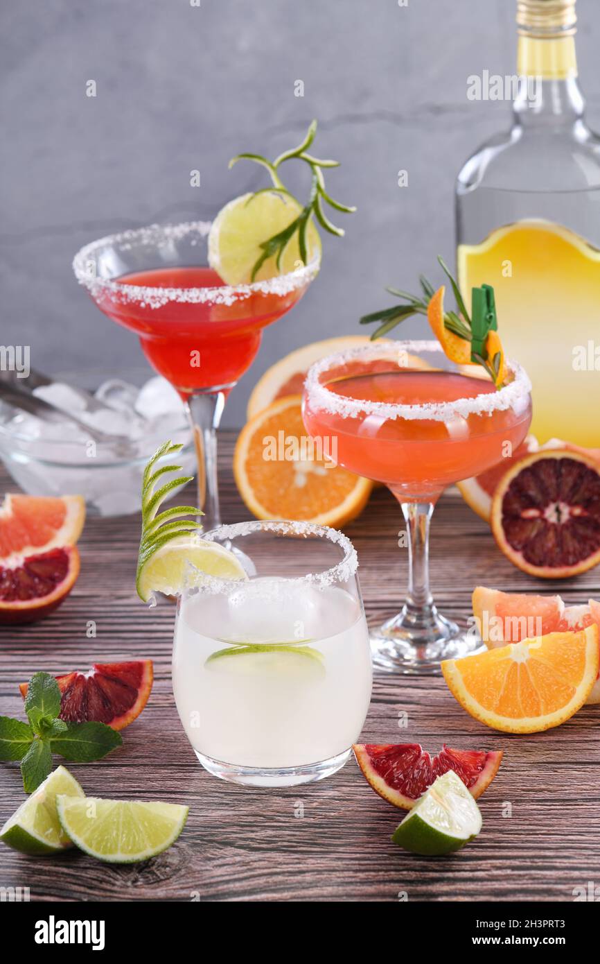 Drinks und Cocktails – auf Tequila-Basis Stockfoto