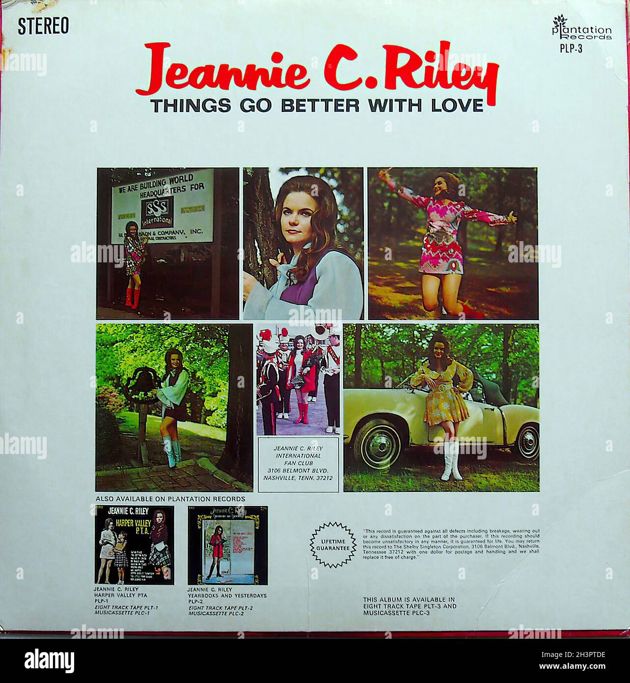 1960s Jeannie C. Riley Things Go Better With Love LP Album Original Vintage Vinyl Stockfoto