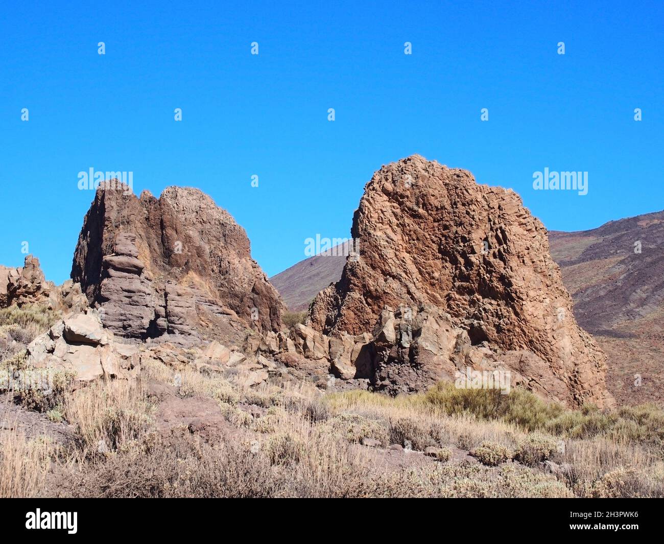 Vulkan- und Felsformationen im teide-Nationalpark auf teneriffa Stockfoto