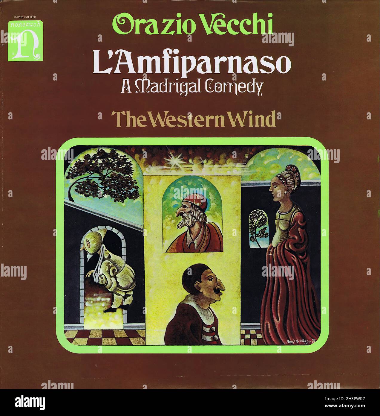 Vecchi L'Amriparnaso - Western Wind Nonesuch - Klassische Musik Vintage Vinyl Schallplatte Stockfoto