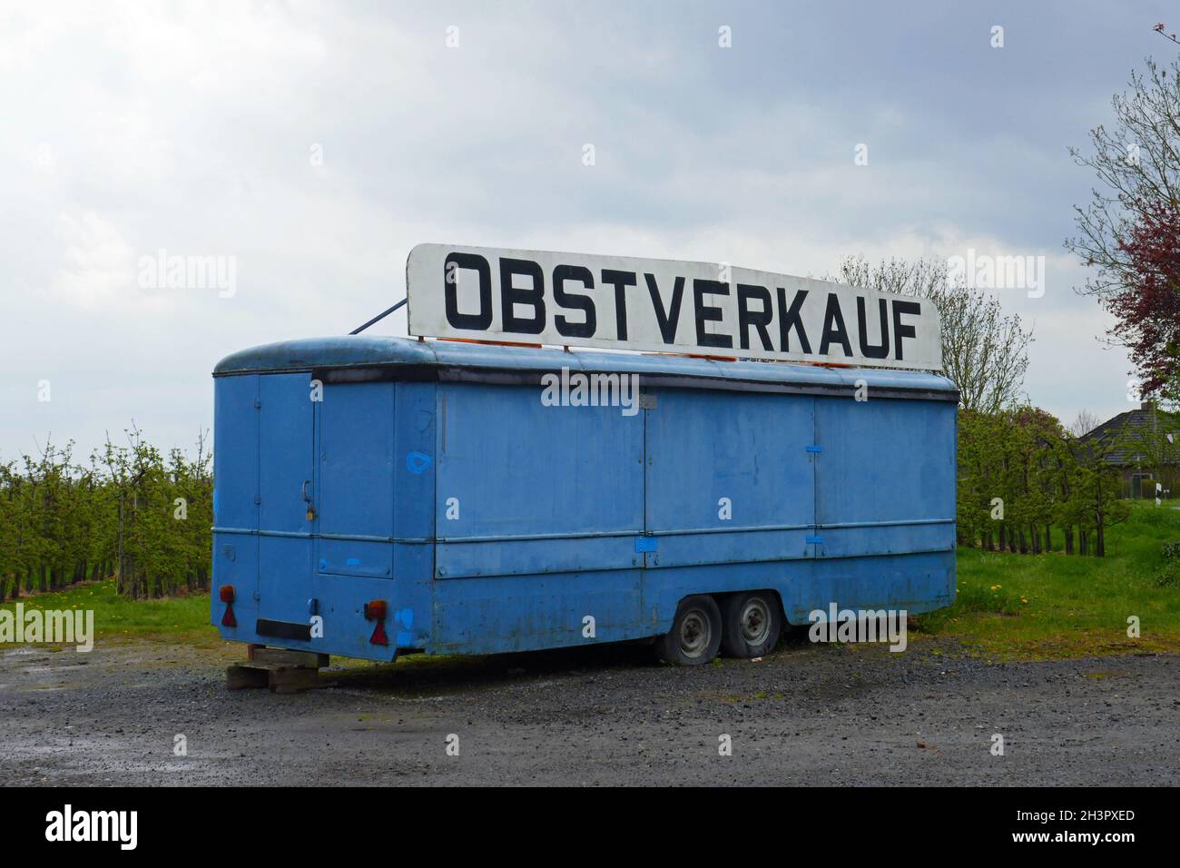 Obstverkauf geschlossen Stockfoto