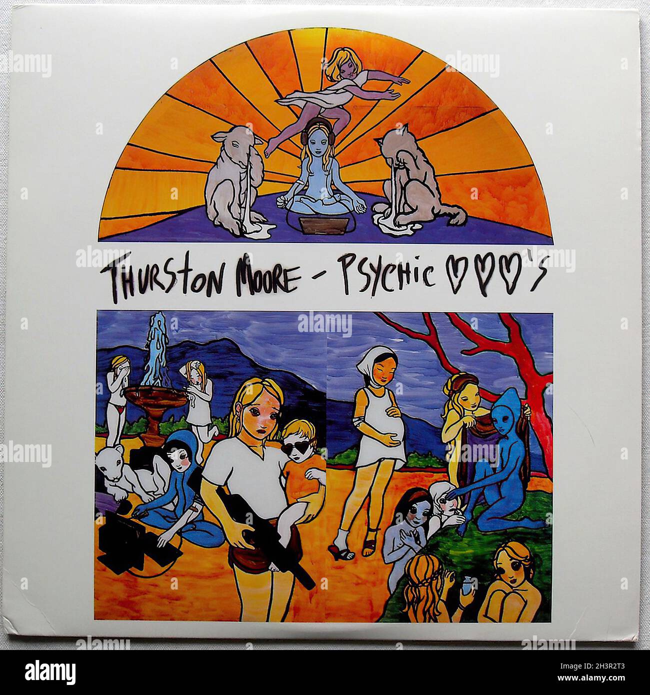 Thurston Moore von Sonic Youth 1995 Psychic Hearts Double LP Record 1990er Vinyl Album Stockfoto
