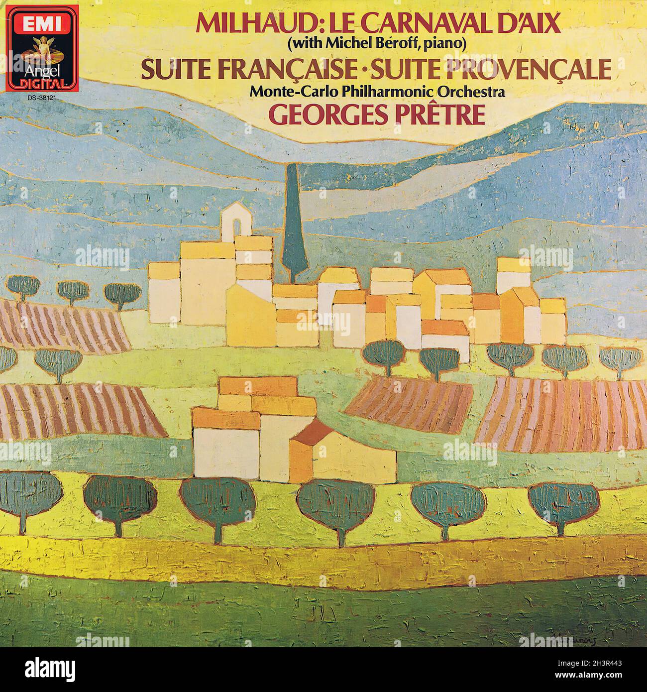 Milhaud Le Carnaval Daix Suite franÃ§ais - Pretre EMI Angel - Klassische Musik Vintage Vinyl Record Stockfoto