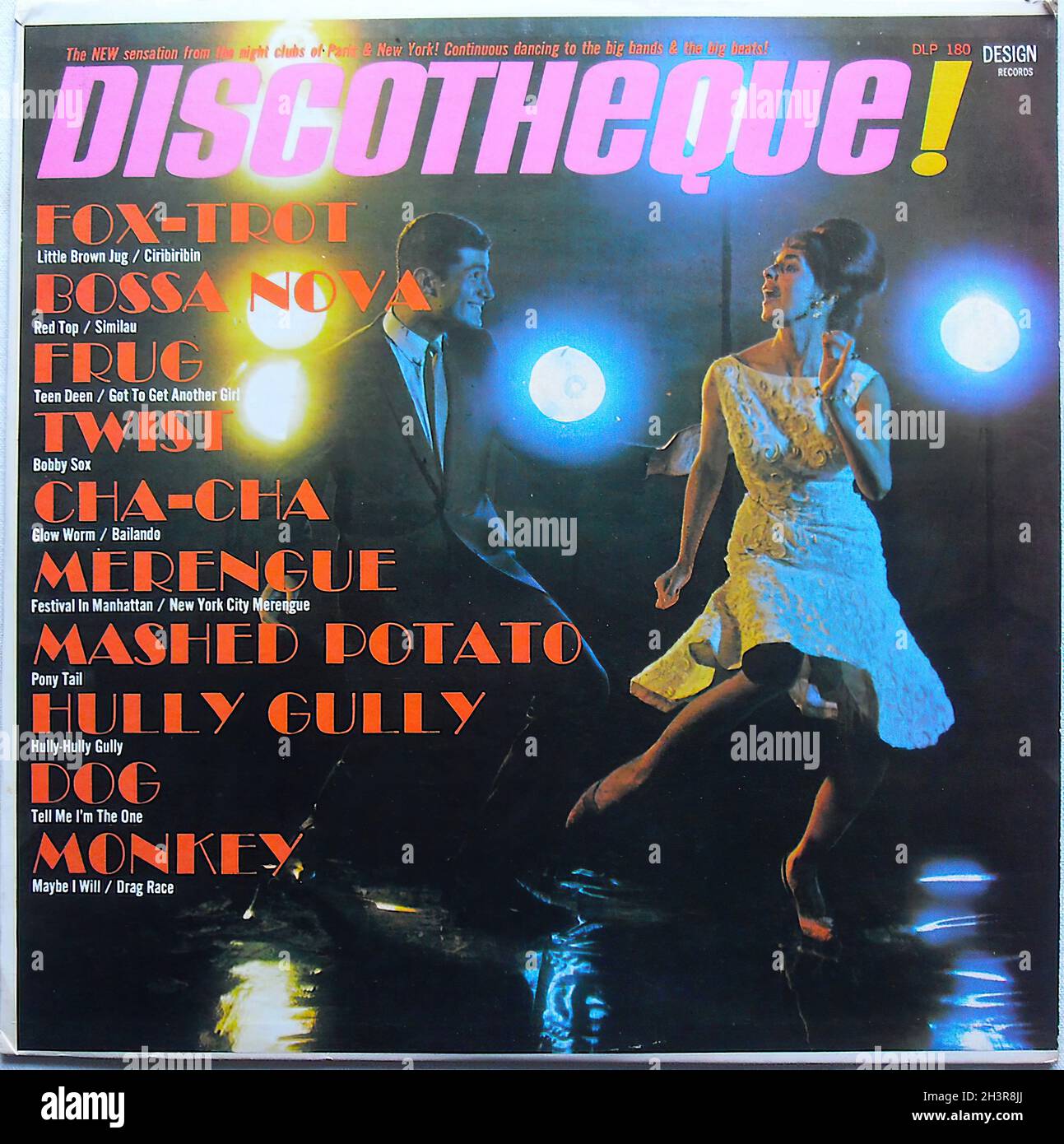 1960er Discotheque Record Vinyl LP Dancing Album Sleeve Music Mod Stockfoto