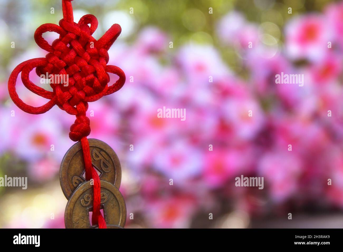 Chinesische Feng Shu Reichtum und Erfolg Münzen Stockfoto