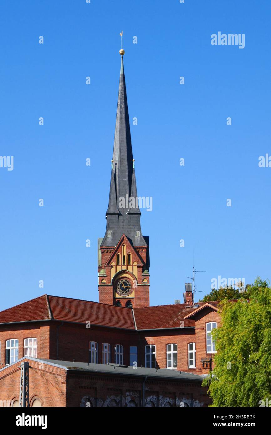 Neugotische Laurentiuskirche in LÃ¼beck Sankt Lorenz Stockfoto