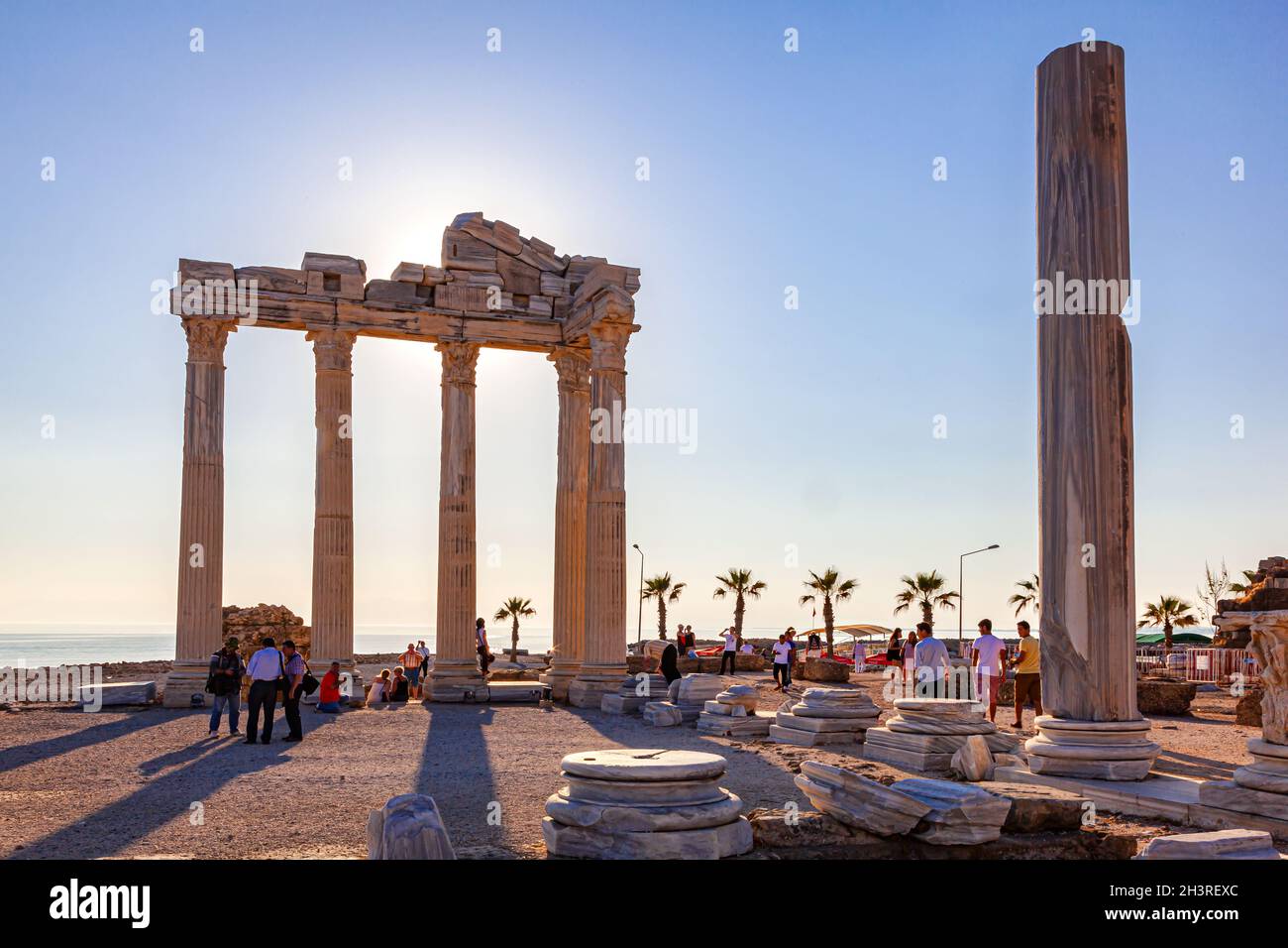 Der Tempel des Apollo in Side, Türkei Stockfoto