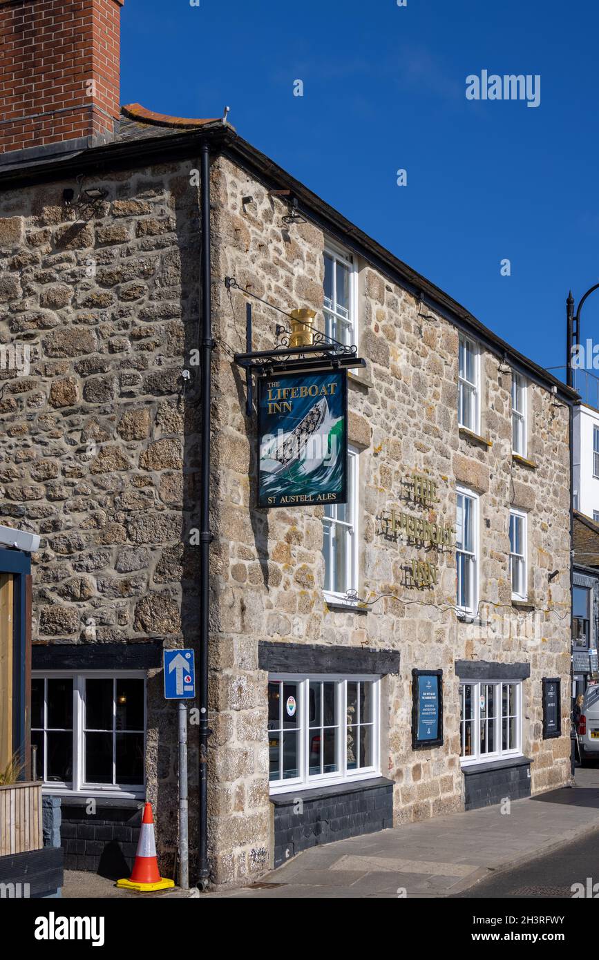 ST IVES, CORNWALL, Großbritannien - MAI 13 : Blick auf das Lifeboat Inn in St Ives, Cornwall am 13. Mai 2021 Stockfoto