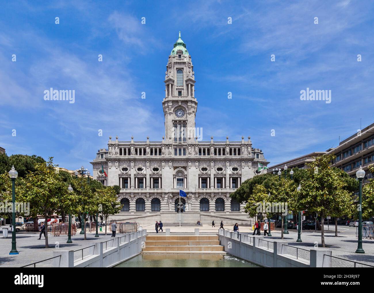 Historisches Rathaus in Porto - Portugal Stockfoto