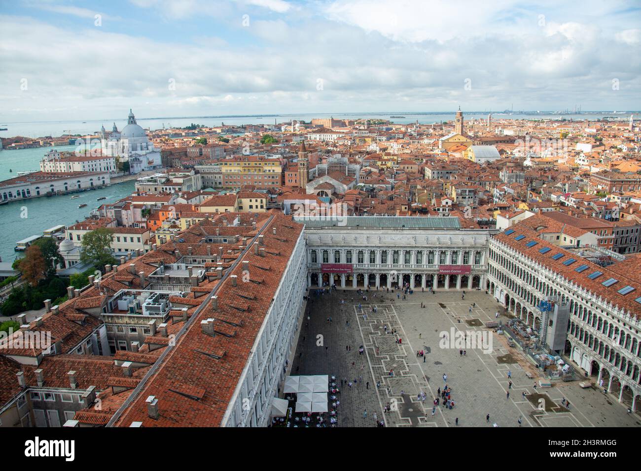 Luftaufnahme von Venedig mit dem Markusplatz, Italien Stockfoto
