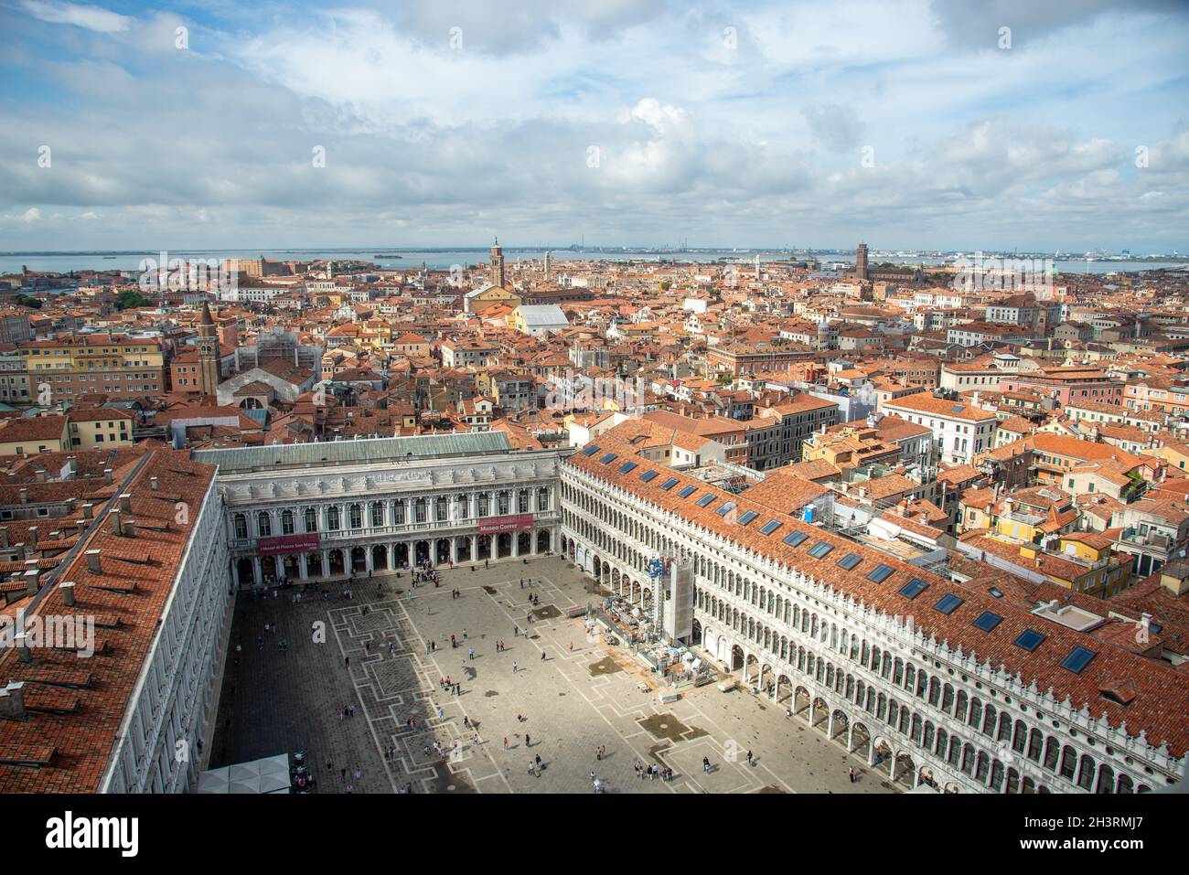 Luftaufnahme von Venedig mit dem Markusplatz, Italien Stockfoto