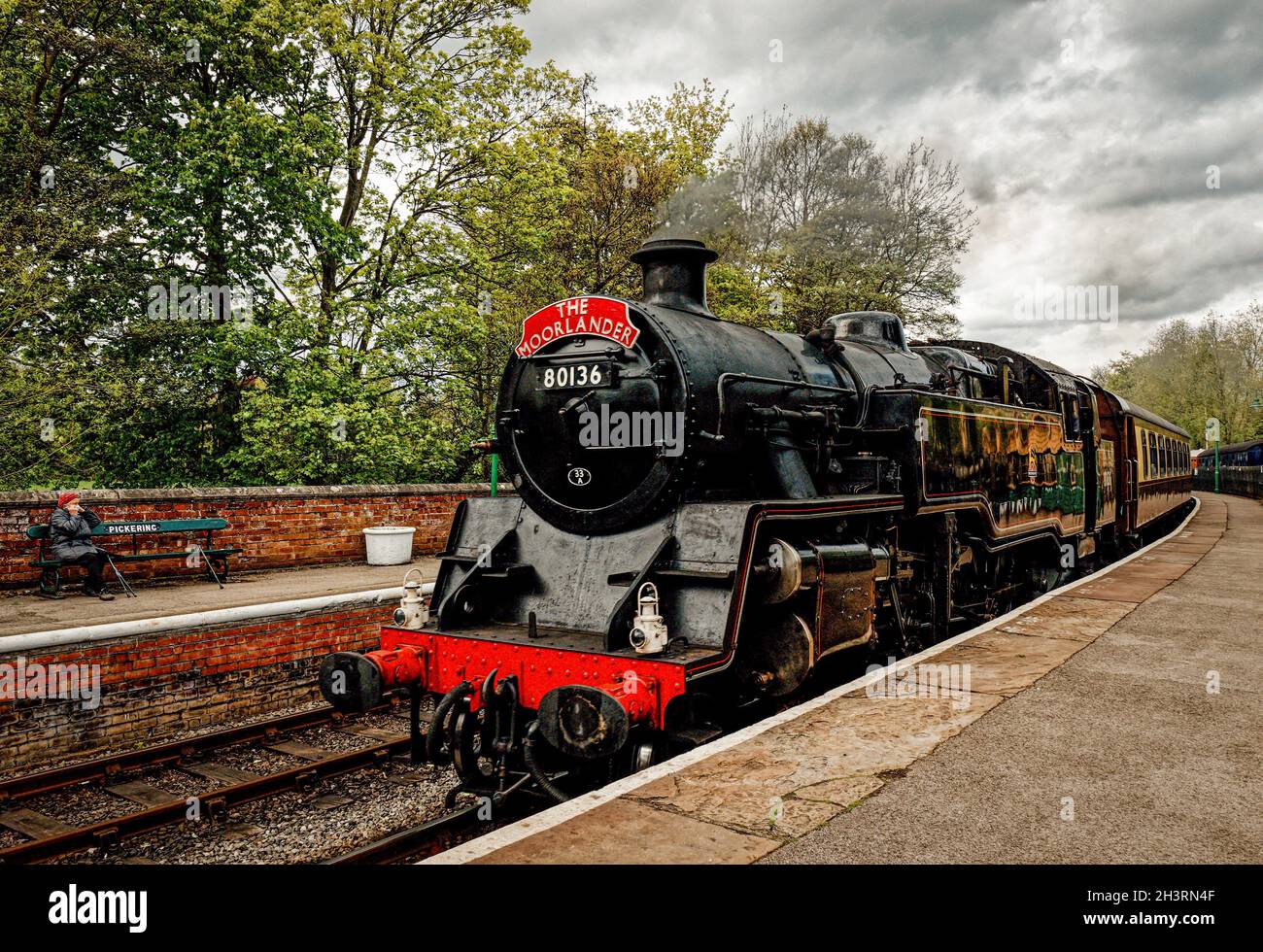 Dampfzüge Am Bahnhof Pickering Auf Der North Yorkshire Moors Railway Stockfoto