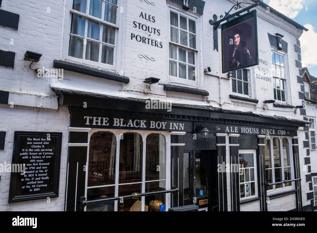 The Black Boy Inn, Cartway, Bridgnorth, Shropshire Stockfoto