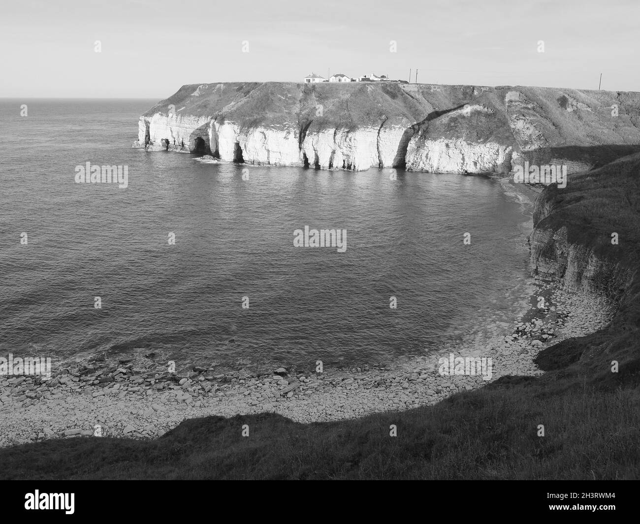 ' FLAMBOROUGH ' , ' UK ' , ' SCHWARZ UND WEISS ' , ' BILDER ' .' SEASCAPE ' Stockfoto