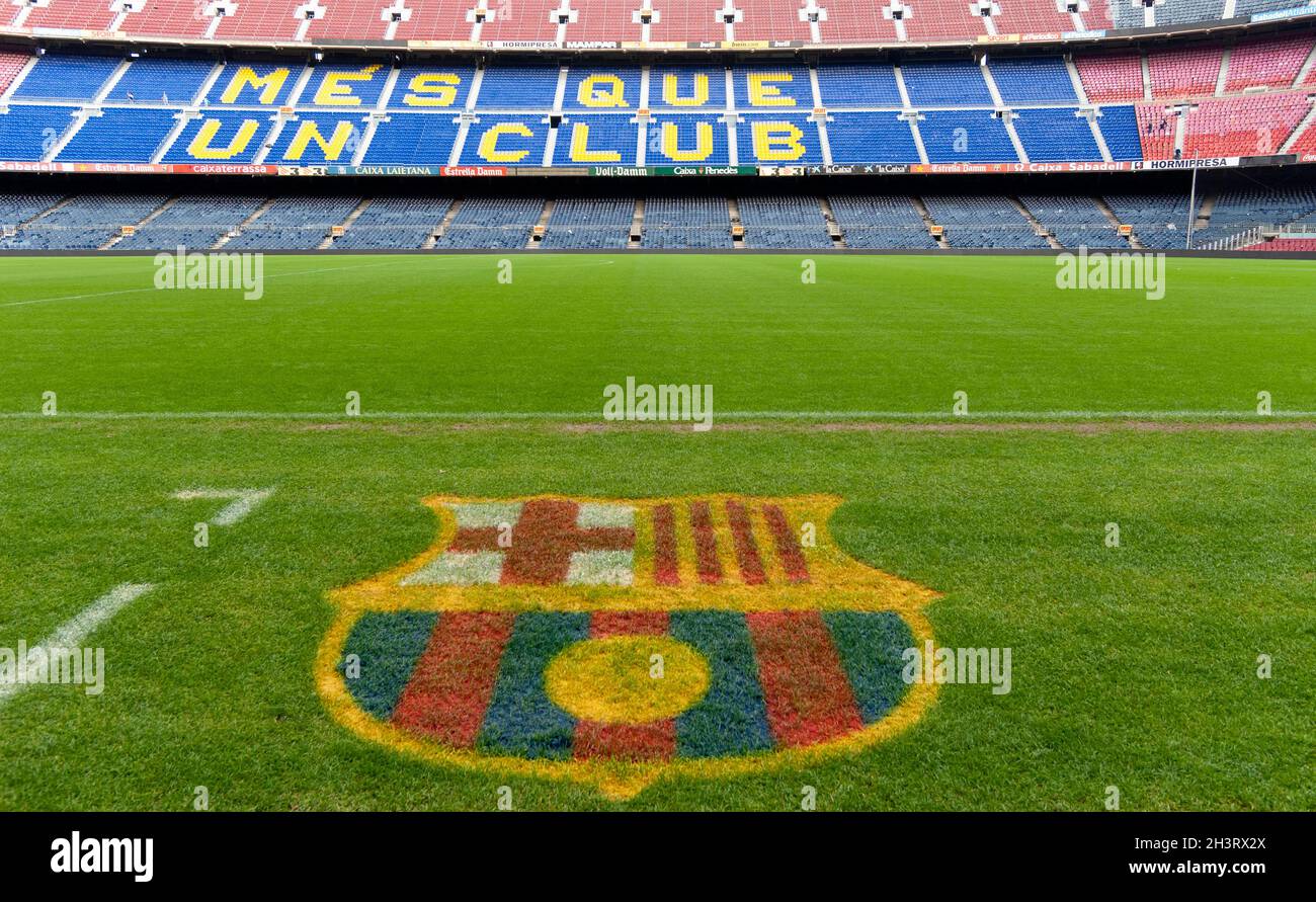 Camp Nou Fußballstadion für den Barcelona Football Club, Barcelona, Spanien. Stockfoto
