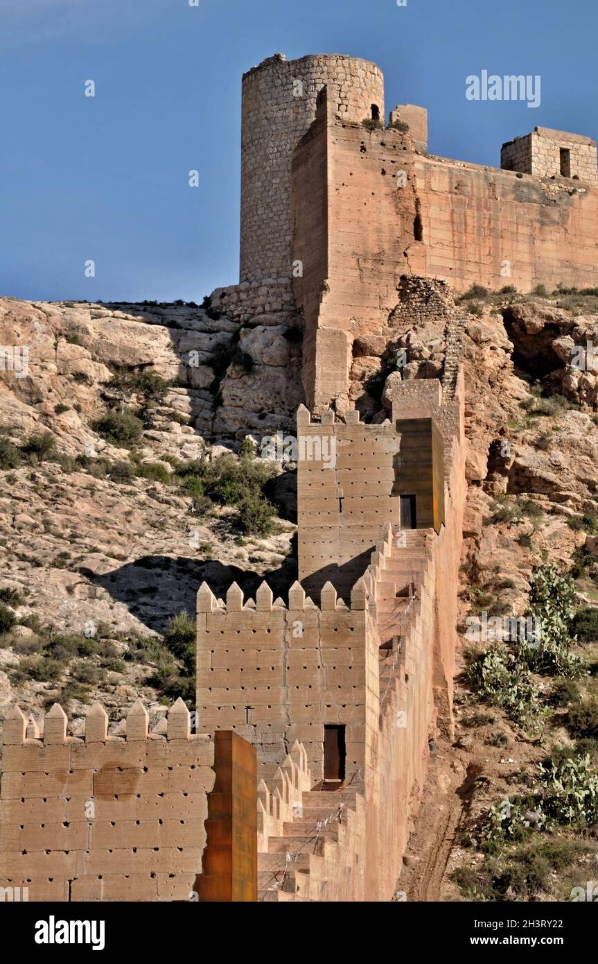 Historischer Schlosskomplex in Almeria - Spanien Stockfoto