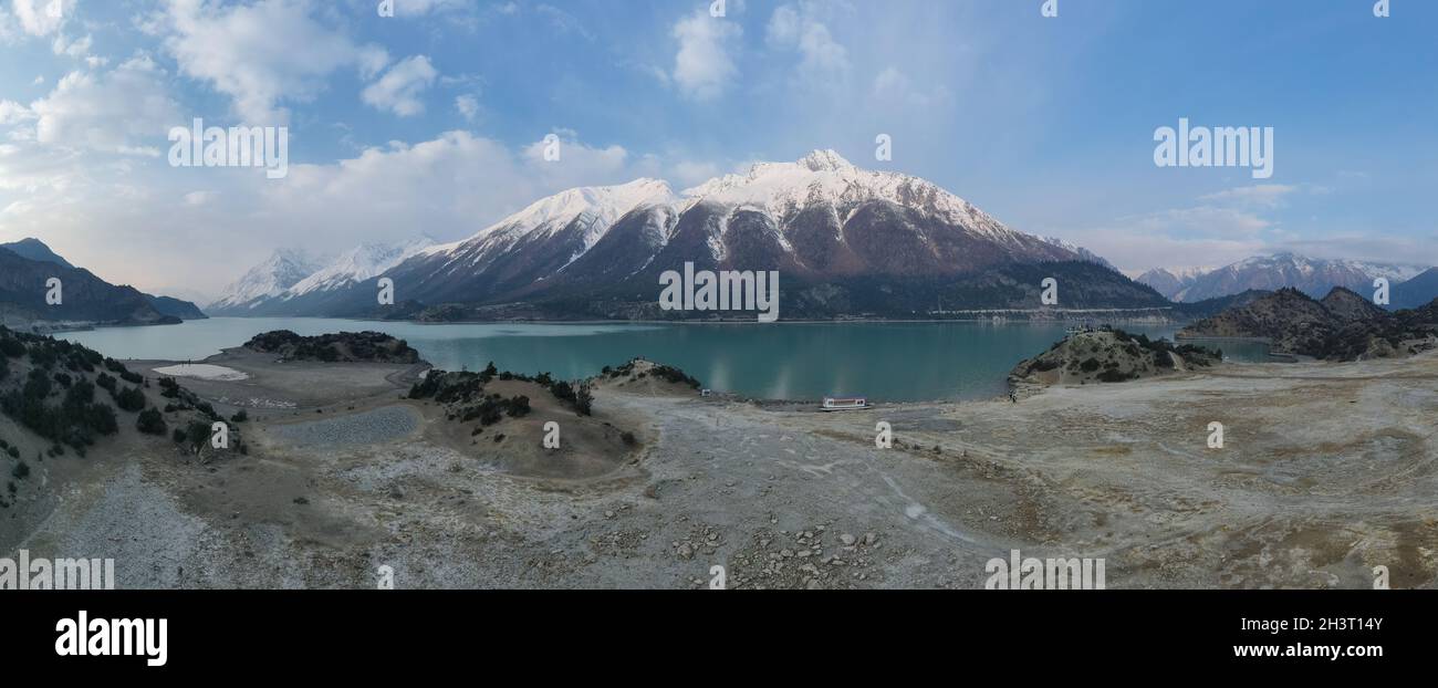 Panorama des Sees von Tibet Ranwu Stockfoto