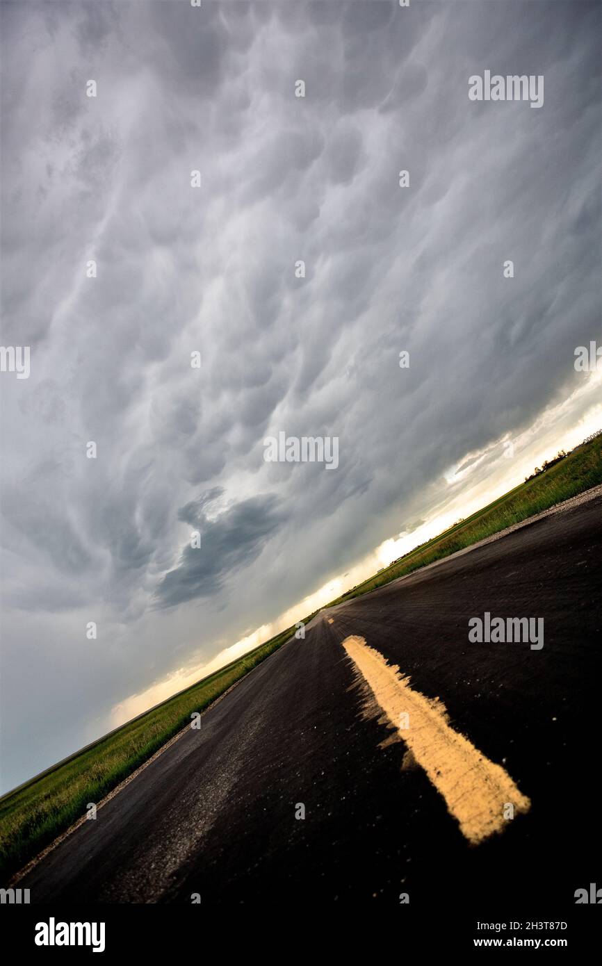 Prairie Storm Clouds Kanada Stockfoto