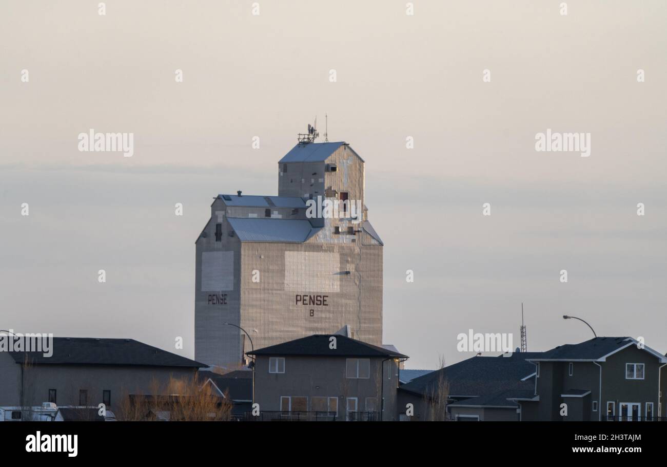 Körnerelevator Saskatchew Stockfoto